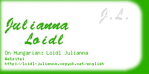 julianna loidl business card